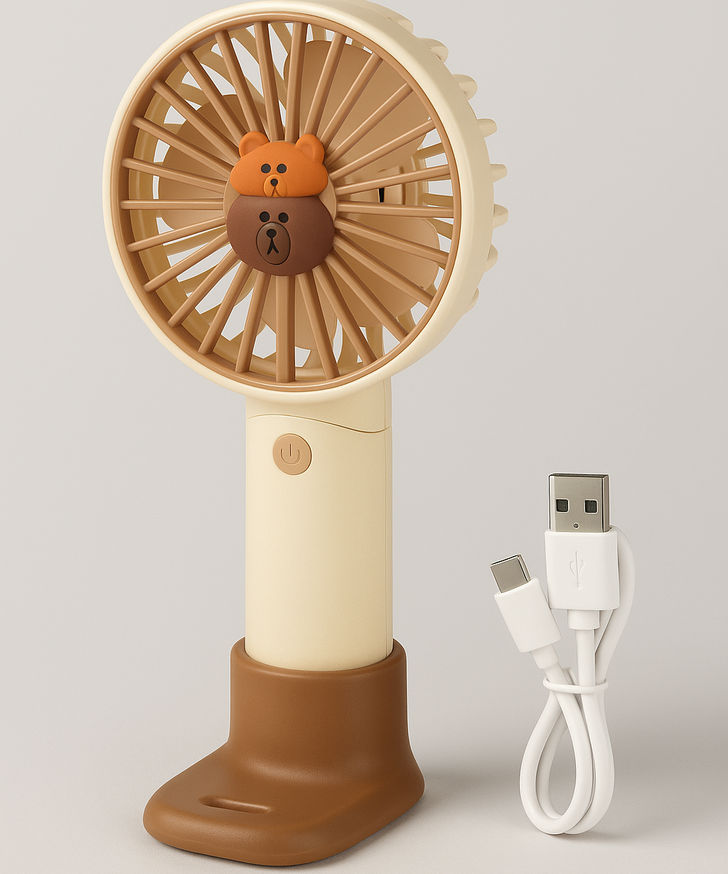 Portable Rechargeable Mini Desktop & Handheld Fan ā USB Charging