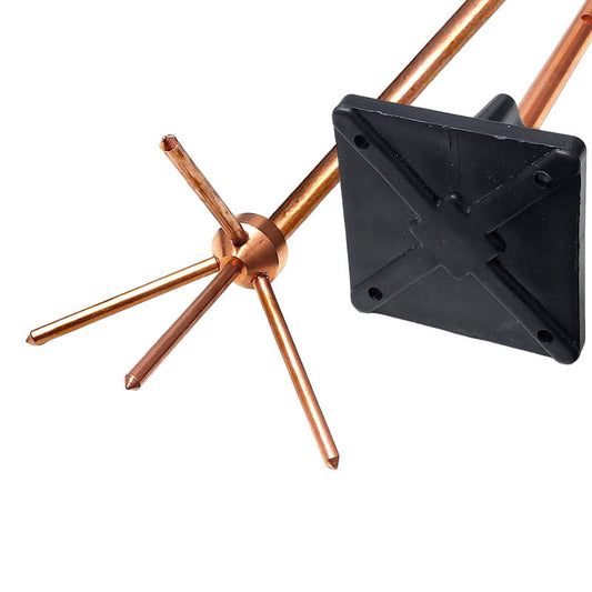 Copper-Bonded Lightning Arrester 1 m | 14.2 mm Solid Rod – 5 Spikes