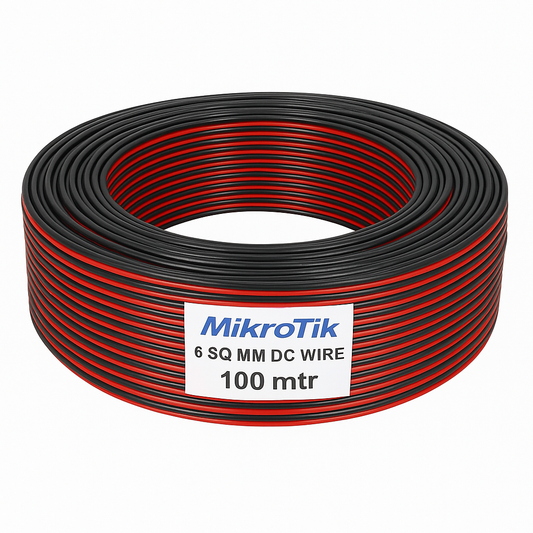 Microtek Solar DC Cable 6 sq mm | 100 Meter Copper Wire Roll for Solar Panels – UV & TUV Certified