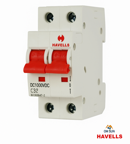 Havells DC MCB 1000V | High-Voltage Solar Miniature Circuit Breaker (DC Isolator)
