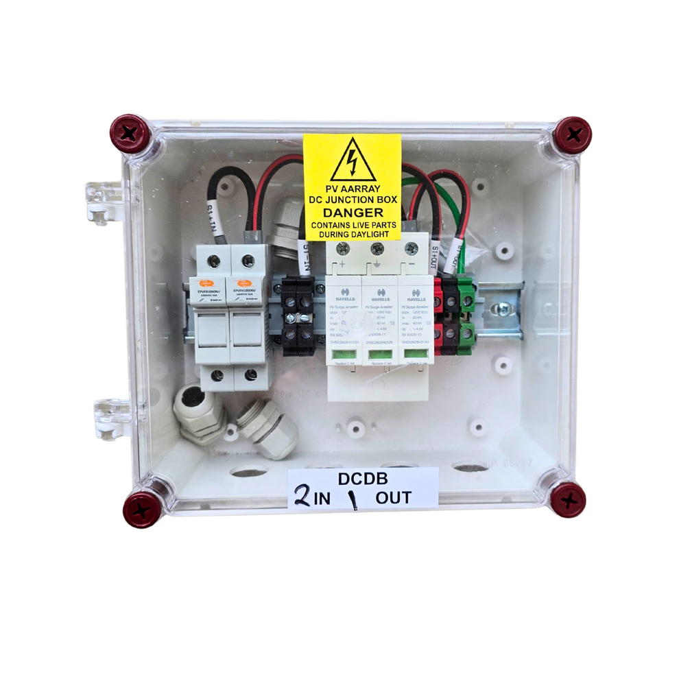 Havells Solar DCDB 600 V – 2 IN/1 OUT DC Distribution Box with Fuse, M ...
