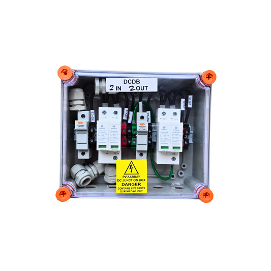 Havells Solar DCDB 600 V – 2‑In‑2‑Out DC Distribution Box with Dual Fuse, MCB & SPD