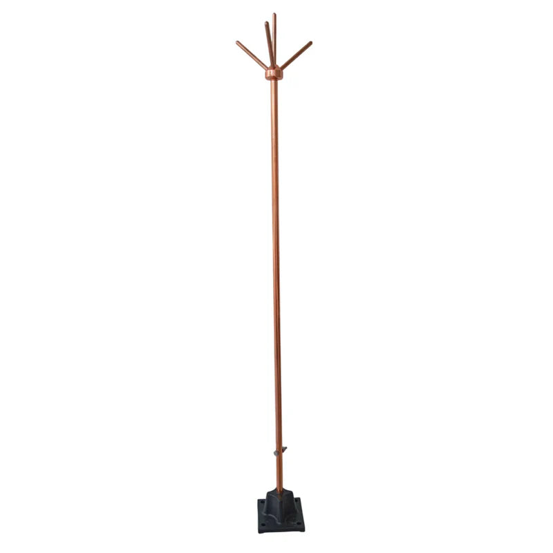 Copper-Bonded Lightning Arrester 1 m | 14.2 mm Solid Rod – 5 Spikes